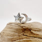 gold fidget ring with spinning star and moon