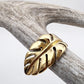 Golden Monstera | Waterproof Stainless Steel Ring