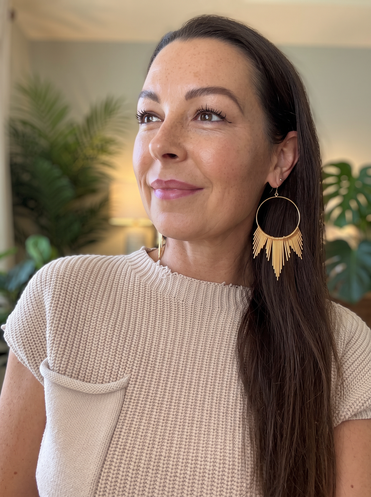 Solaris Earrings | Sunburst Hoop Earrings