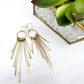 hammered brass fringes on a hoop earrings by real to the roots