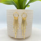 hammered brass fringes on a hoop earrings by real to the roots