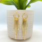hammered brass fringes on a hoop earrings by real to the roots