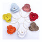 colorful leather flower earrings