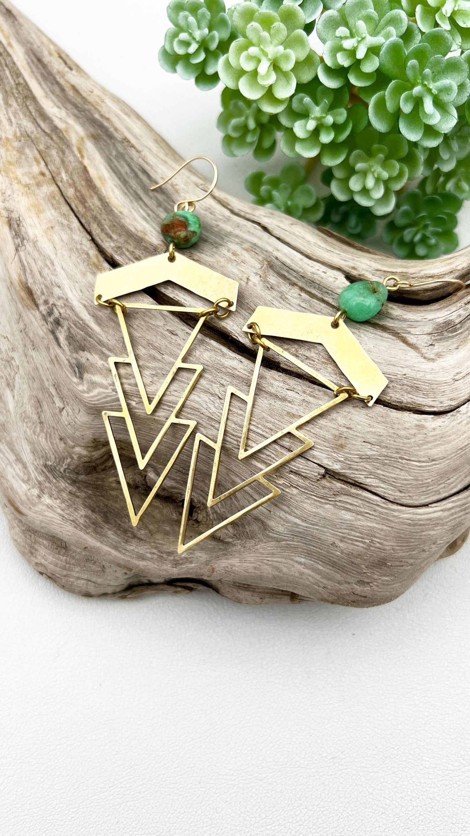 Geometric 1920's Earrings | more stones