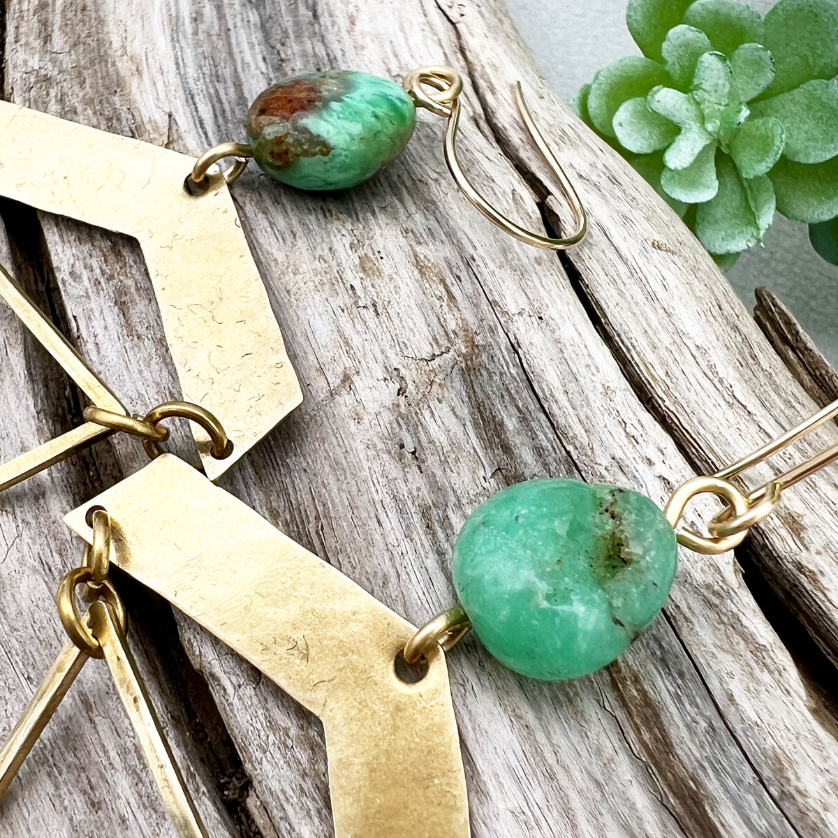Geometric 1920's Earrings | more stones