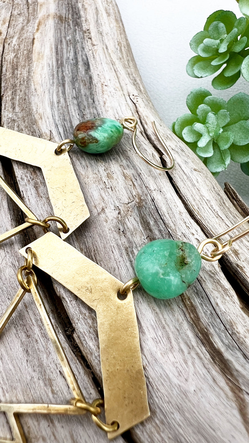 Geometric 1920's Earrings | more stones