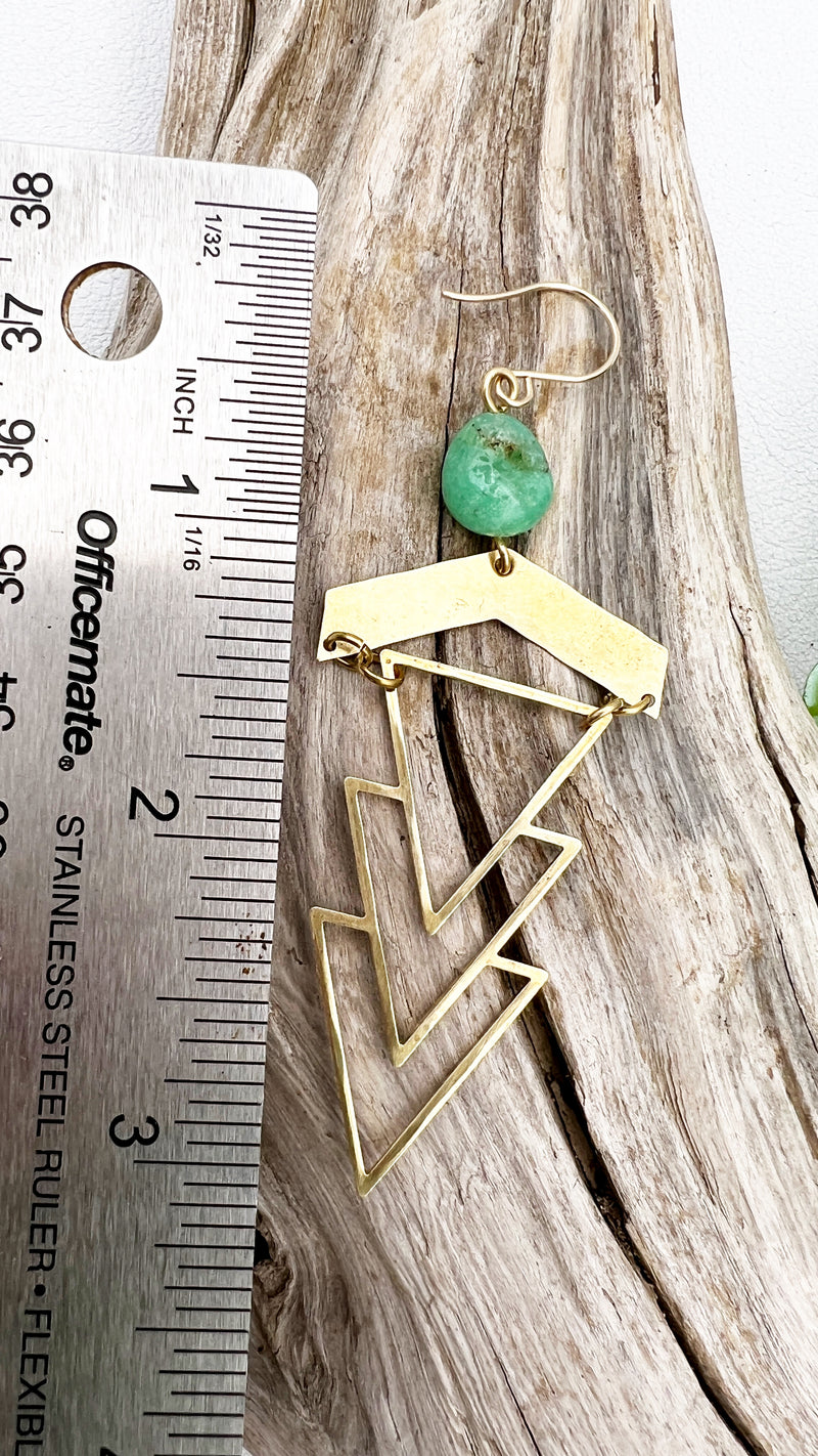 Geometric 1920's Earrings | more stones