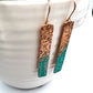 copper earrings dipped in turquoise by real to the roots