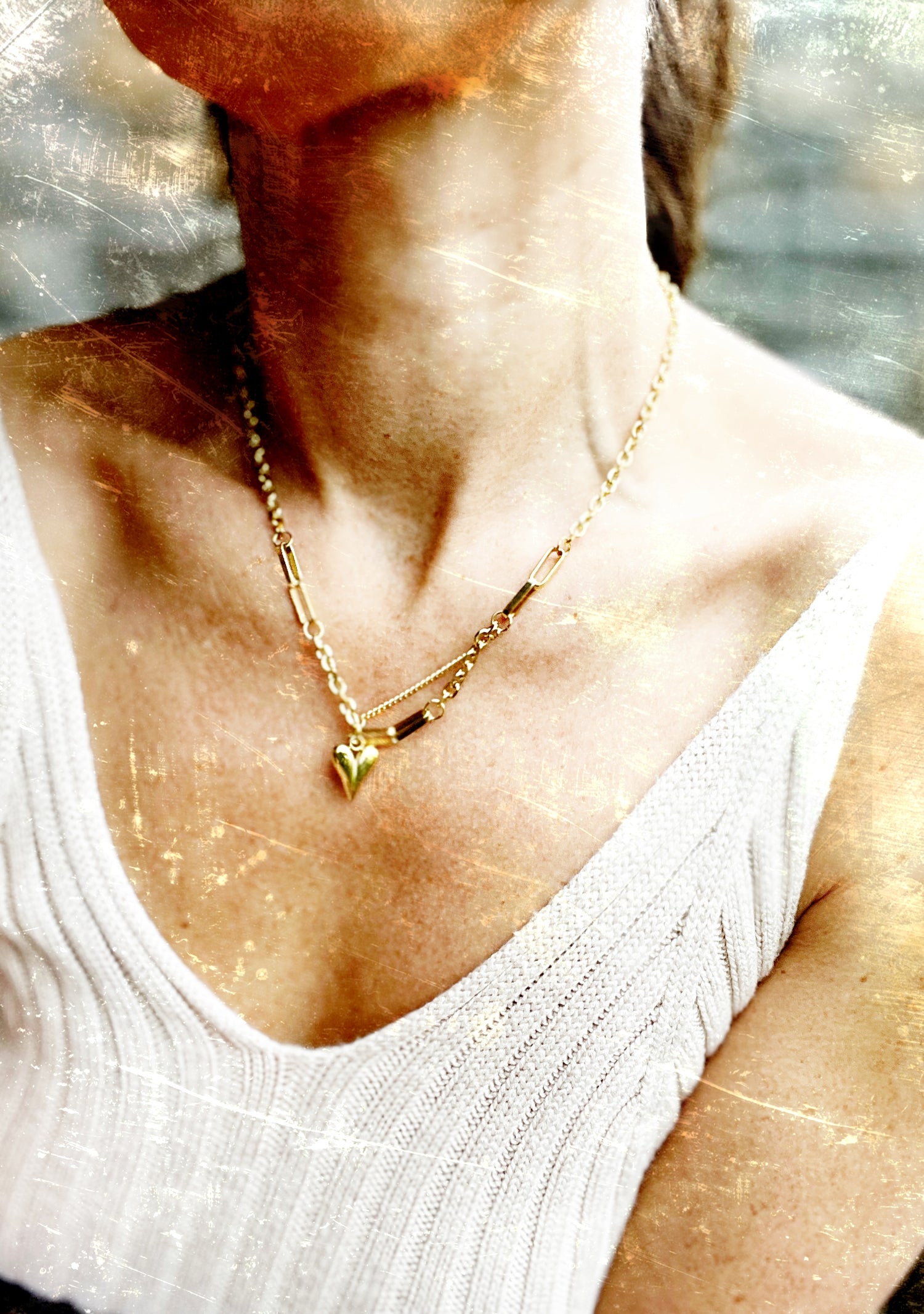 Hold Me Close | Paperclip Chain Heart Necklace