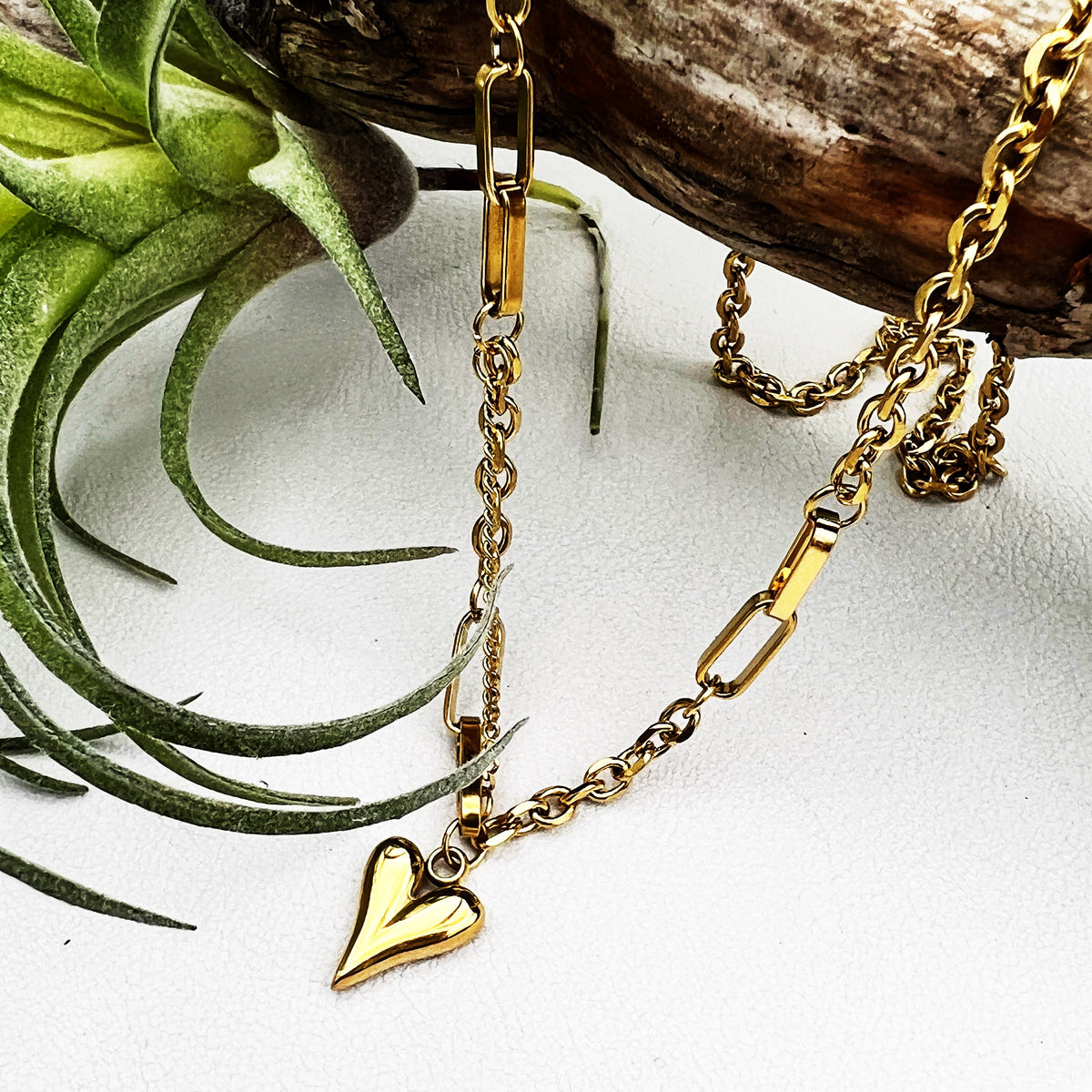 Hold Me Close | Paperclip Chain Heart Necklace