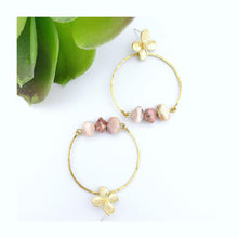 Load image into Gallery viewer, Pink Opal Hoops