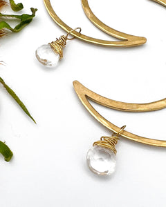 Sickle Moon with Crystal