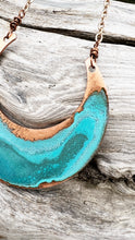 Load image into Gallery viewer, Copper Patina Moon Necklace