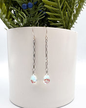 Load image into Gallery viewer, Box Chain Earrings | crystal drops