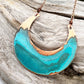 Copper Patina Moon Necklace