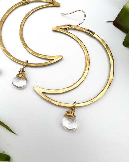 Renew | Crescent Moon with Crystal