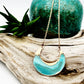 Copper Patina Moon Necklace