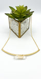  Golden boho Crystal necklace by Real to the Roots Jewelry