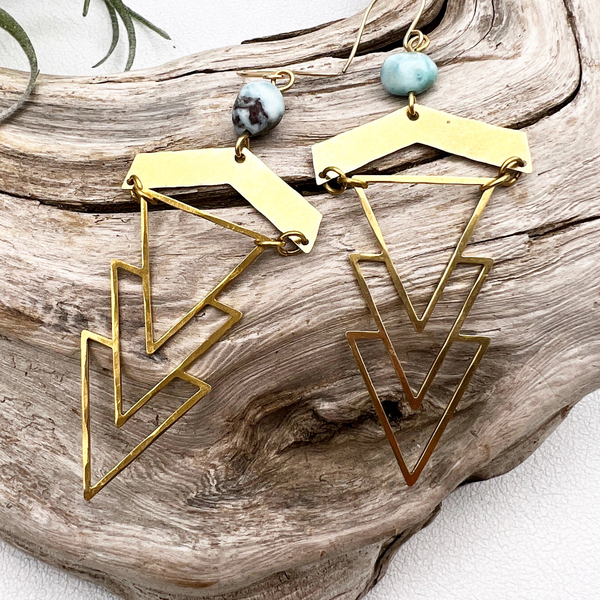 Geometric 1920's Earrings | more stones