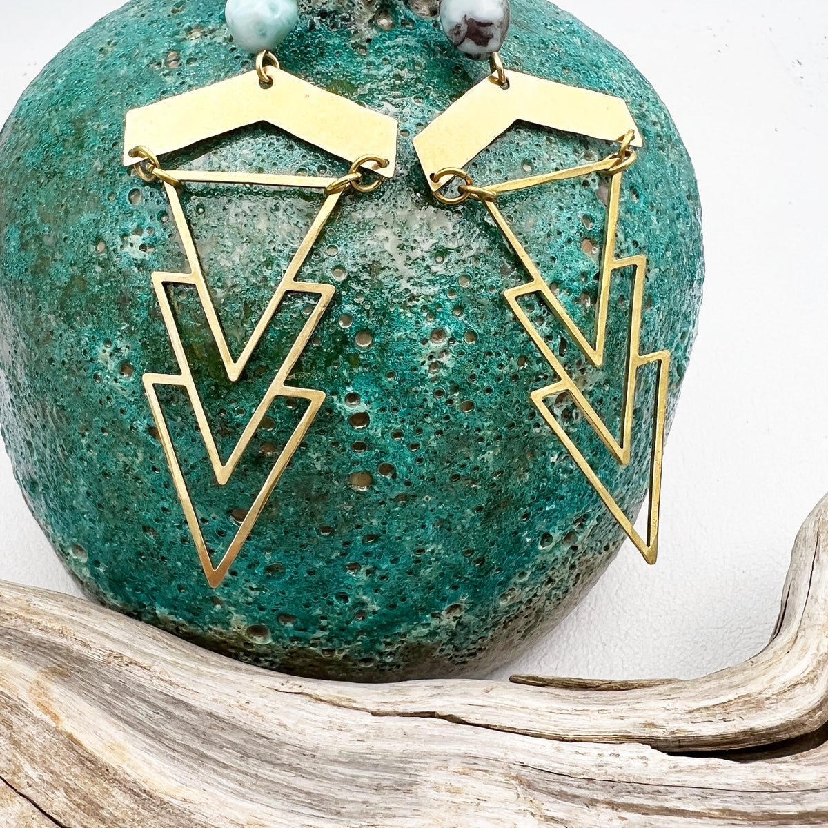 Geometric 1920's Earrings | more stones