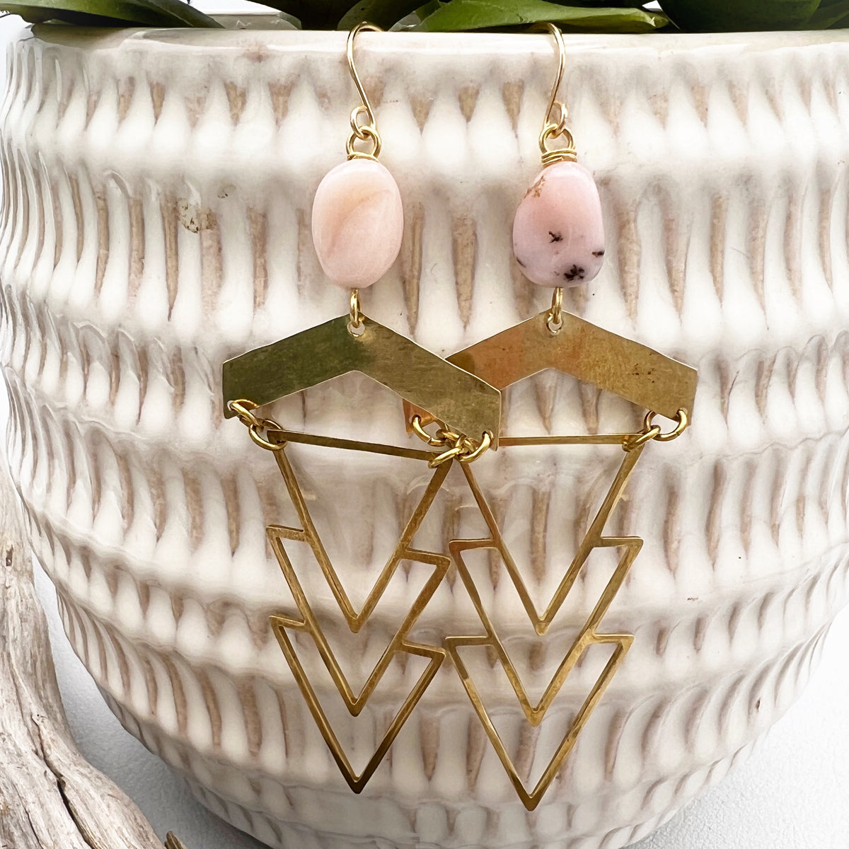 Geometric 1920's Earrings | more stones