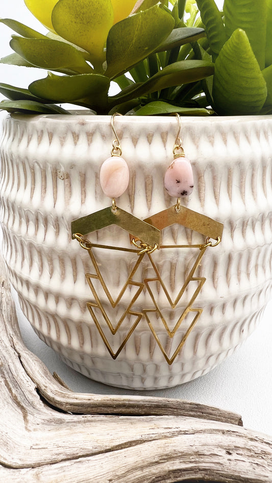 Geometric 1920's Earrings | more stones