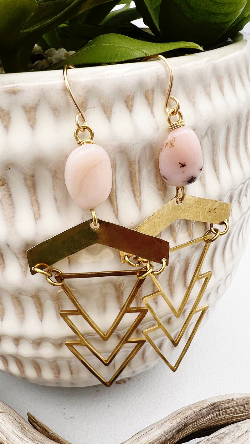 Geometric 1920's Earrings | more stones