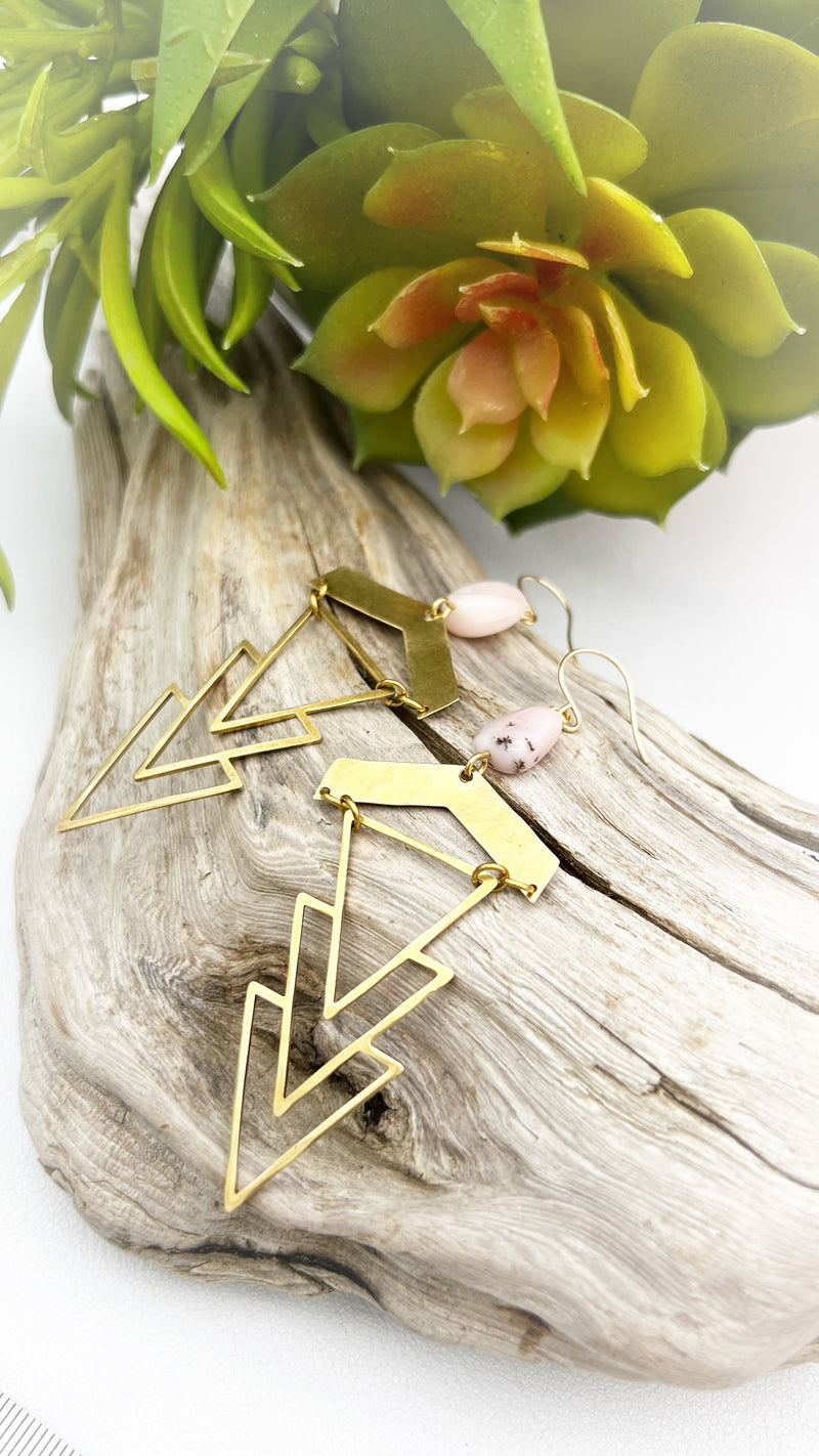 Geometric 1920's Earrings | more stones