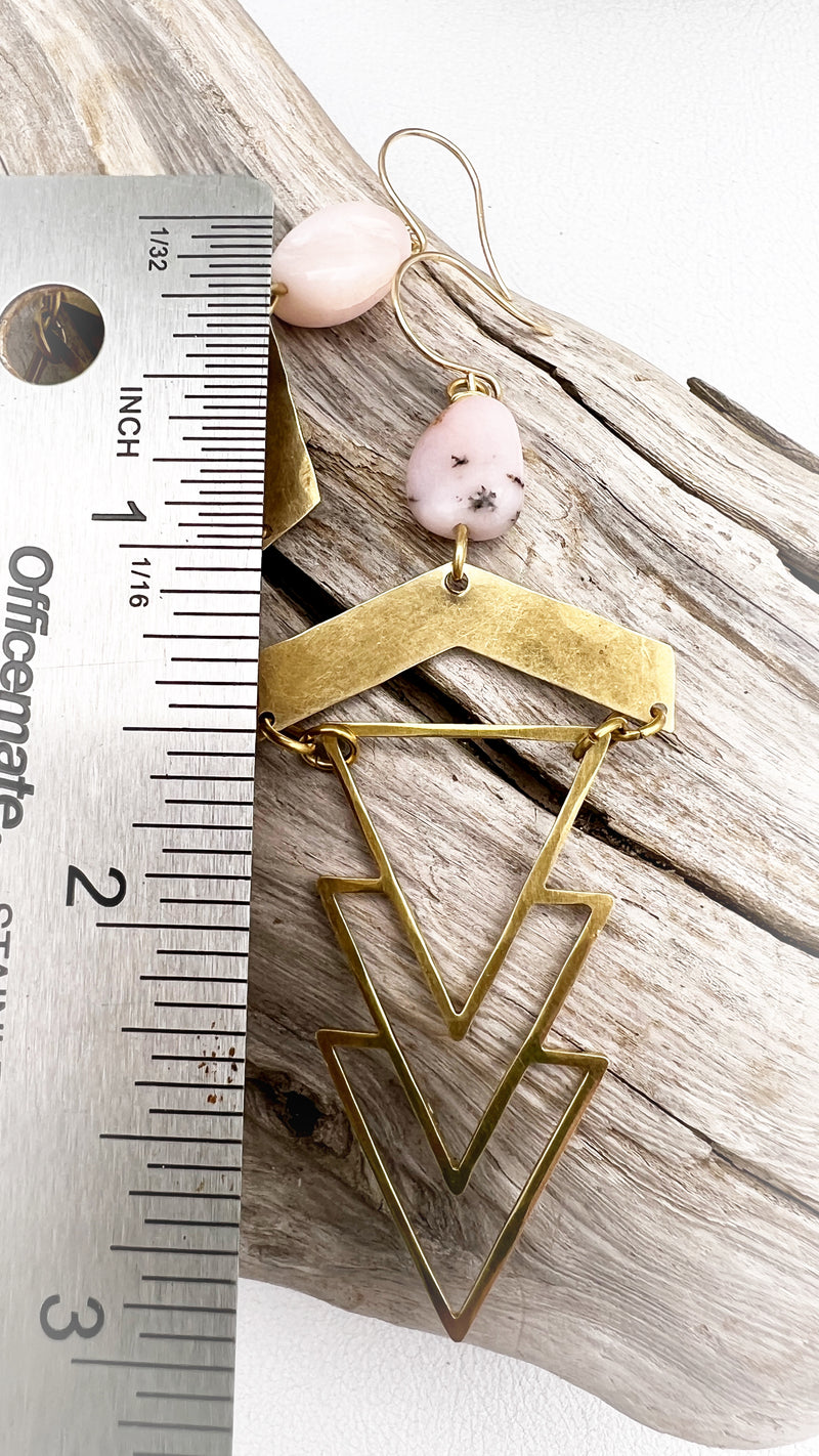 Geometric 1920's Earrings | more stones