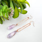 purple chalcedony copper earrings by real to the roots